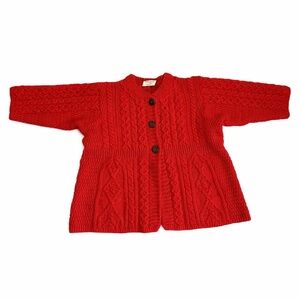 Kilronan Knitwear Aran Wool Cardigan Made in Ireland Heritage Fisherman Sweater